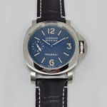 Buy Online Copy Panerai Luminor Marina PAM00111 Blue Dial Black Leather Strap Watch